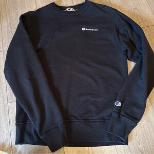 Champion Men's Classic Black Crewneck Sweater